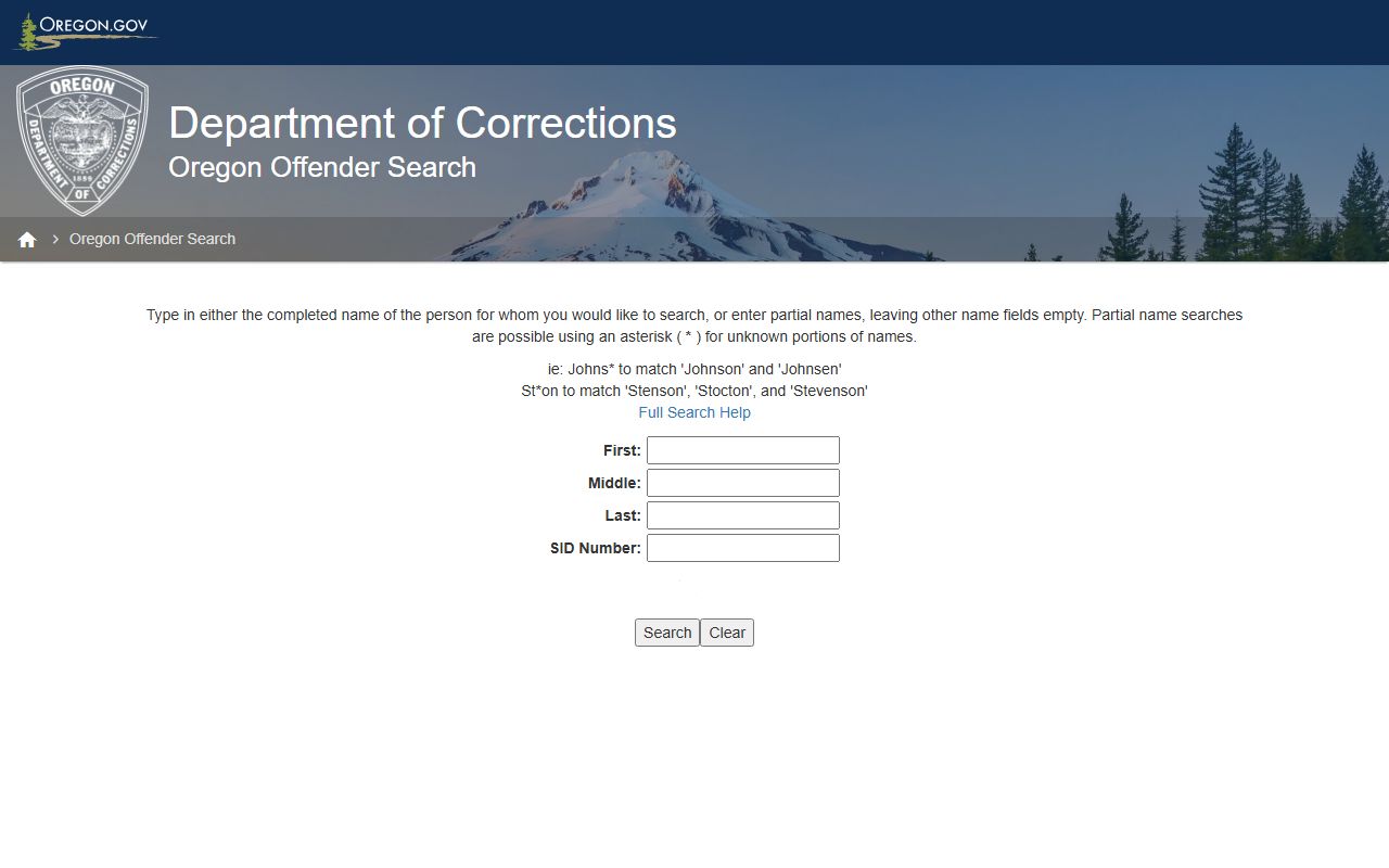 Oregon offender search for Lincoln County state inmate lookup